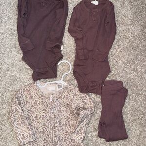 Jamie Kay Plum and Floral Kids One Pieces